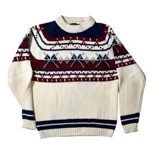 Vintage Alpine Mens Fair Isle Après Ski
Size XL Sweater Classic Preppy Grandpa